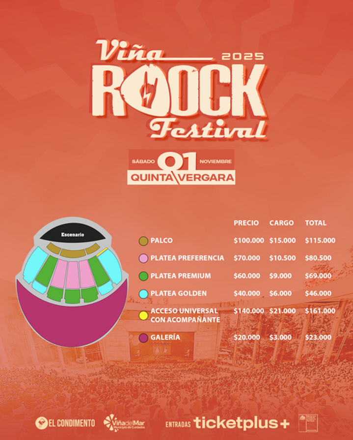 Viña Rock Festival: Los Tres encabezarán próxima edición